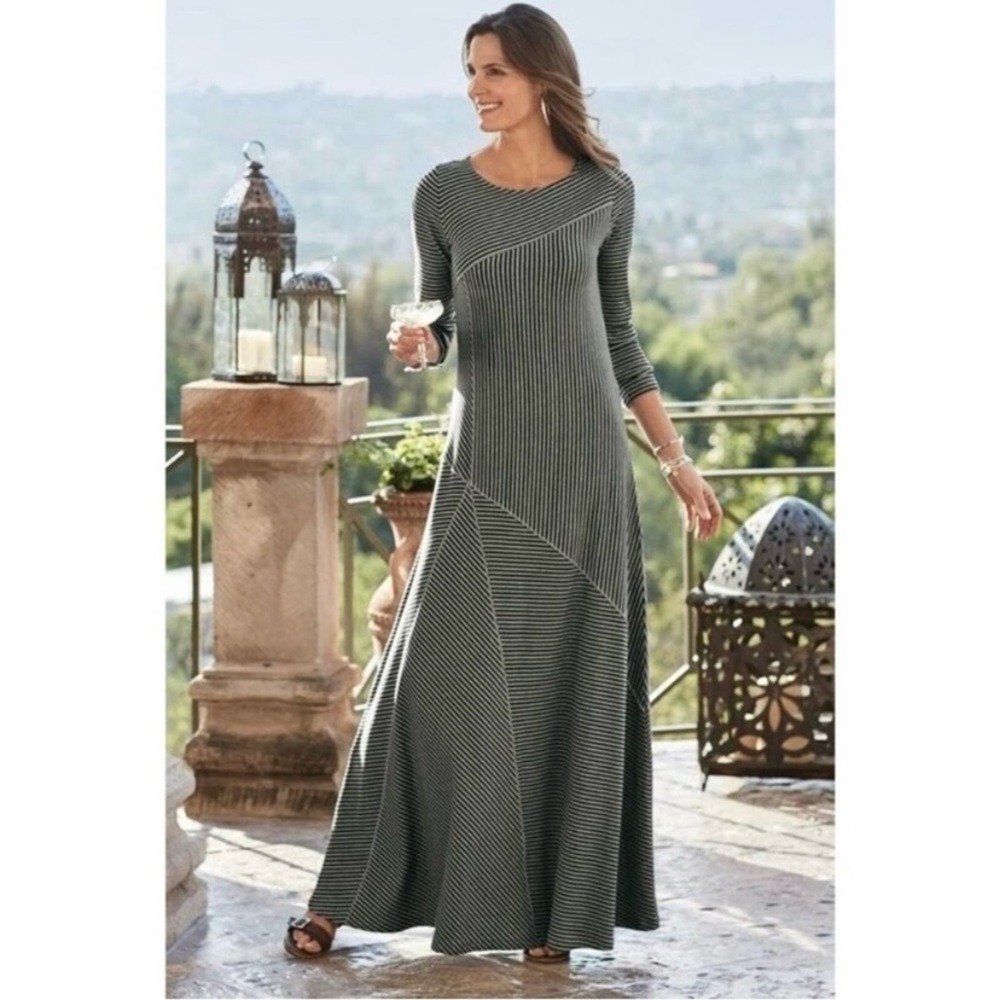 Soft Surroundings Striped Maxi Dress